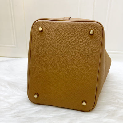 Hermes Picotin 22 in Biscuit Clemence Leather and GHW