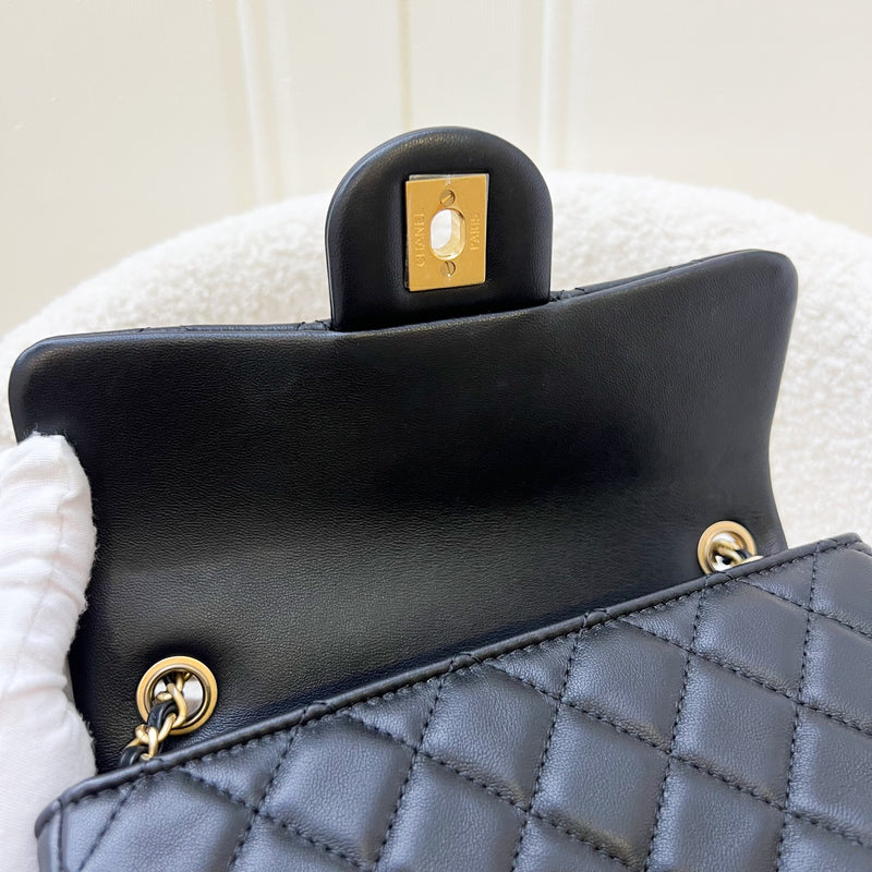 Chanel Pearl Crush Mini Rectangle Flap in Black Lambskin and AGHW