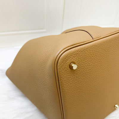 Hermes Picotin 22 in Biscuit Clemence Leather and GHW