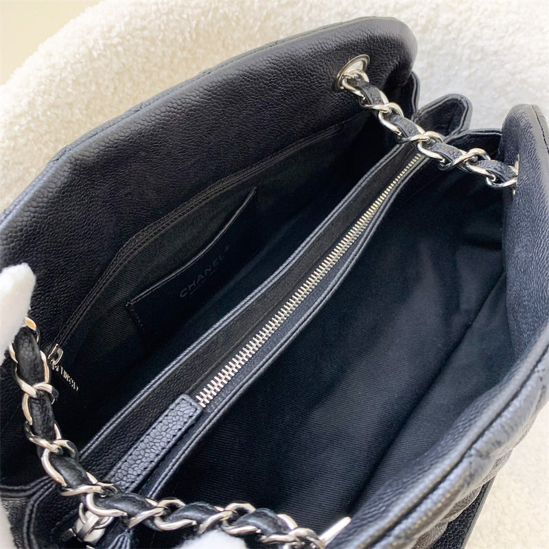 Chanel Just Mademoiselle Bowling Bag in Black Caviar and SHW