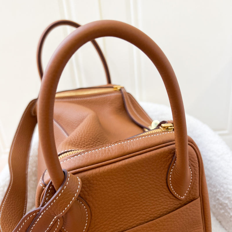 Hermes Lindy 30 in Gold Clemence Leather and GHW – Brands Lover