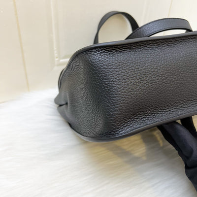 Hermes Halzan 31 in Noir Black Taurillon Clemence Leather and GHW