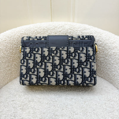 Dior 30 Montaigne Box in Dark Blue Oblique Canvas GHW