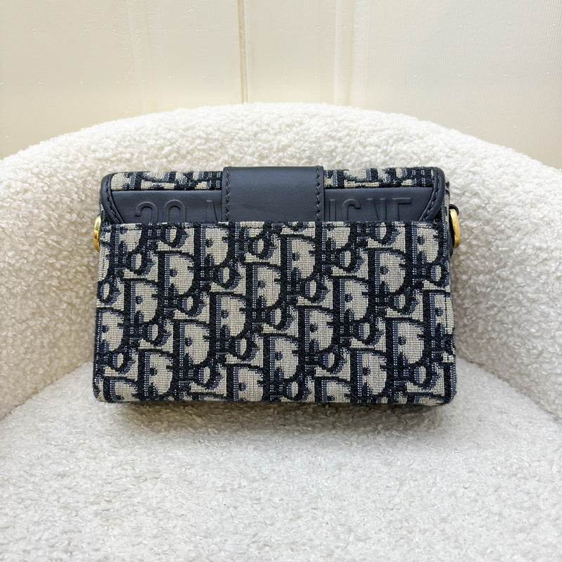 Dior 30 Montaigne Box in Dark Blue Oblique Canvas GHW