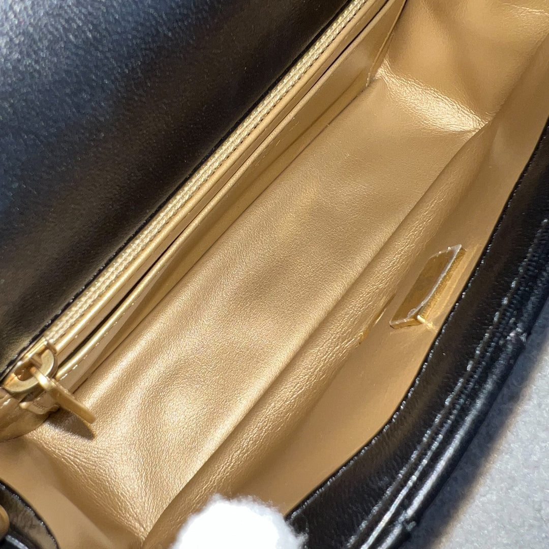 Chanel Pearl Crush Mini Rectangle Flap in Black Lambskin AGHW