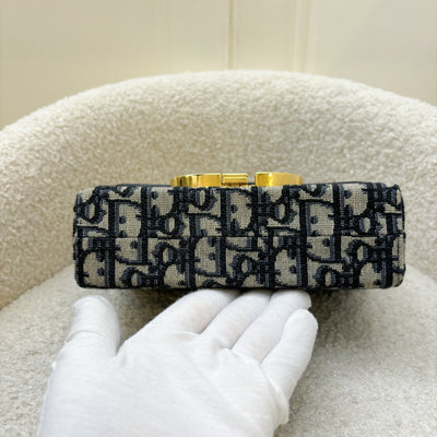 Dior 30 Montaigne Box in Dark Blue Oblique Canvas GHW