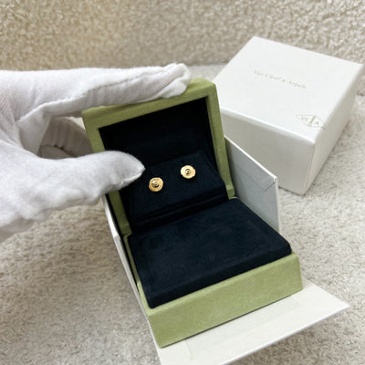 Van Cleef & Arpels VCA Sweet Alhambra Butterfly Ear Studs with Mother of Pearl MOP in 18K Yellow Gold (Ref: VCARN5JM00)