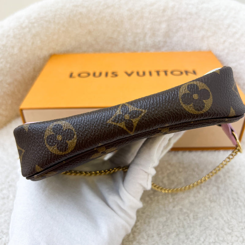 LV Mini Pochette Accessoires in Christmas 2021 Animation (Japan Sakura) Monogram Canvas