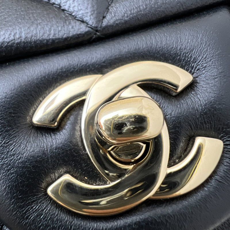Chanel Classic Square Mini Flap in Black Lambskin and LGHW (Model: A35200)