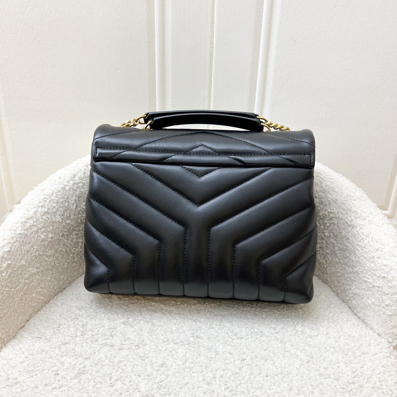 Saint Laurent YSL Small Loulou in Black Lambskin in GHW