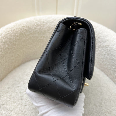 Chanel Classic Square Mini Flap in Black Lambskin and LGHW (Model: A35200)