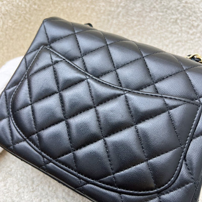 Chanel Classic Square Mini Flap in Black Lambskin and LGHW (Model: A35200)