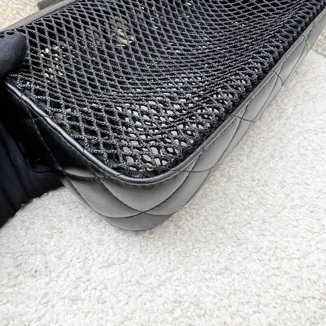 Chanel 25S Clutch on Chain in Black Mesh and LGHW (Model: AP4572