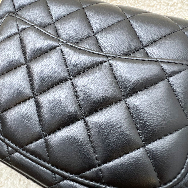 Chanel Classic Square Mini Flap in Black Lambskin and LGHW (Model: A35200)