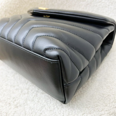 Saint Laurent YSL Small Loulou in Black Lambskin in GHW