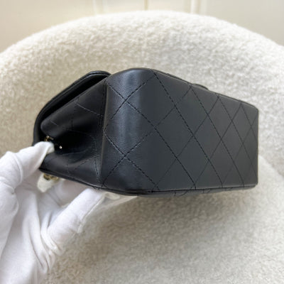 Chanel Classic Square Mini Flap in Black Lambskin and LGHW (Model: A35200)