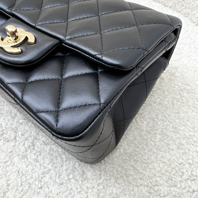 Chanel Classic Square Mini Flap in Black Lambskin and LGHW (Model: A35200)