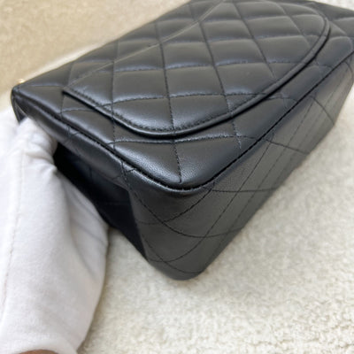 Chanel Classic Square Mini Flap in Black Lambskin and LGHW (Model: A35200)