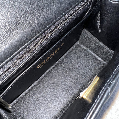Chanel Classic Square Mini Flap in Black Lambskin and LGHW (Model: A35200)