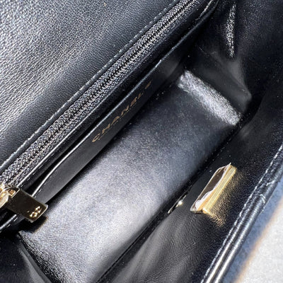 Chanel Classic Square Mini Flap in Black Lambskin and LGHW (Model: A35200)