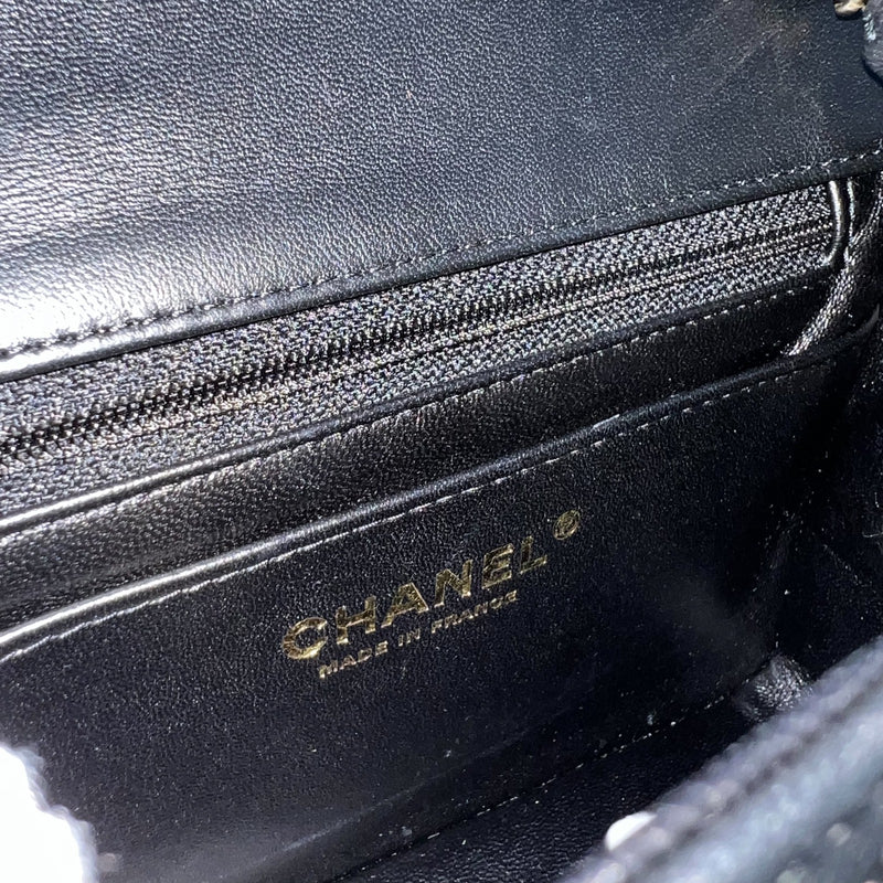 Chanel Classic Square Mini Flap in Black Lambskin and LGHW (Model: A35200)