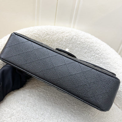 Chanel Medium Classic Flap CF in Black Caviar and SHW (Model: A01112)