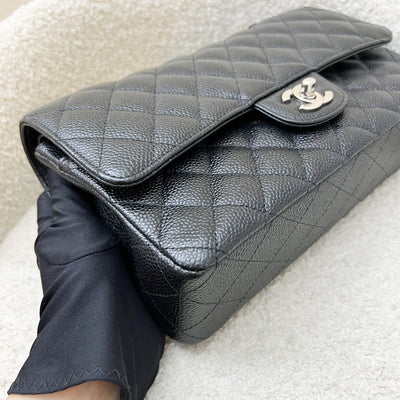 Chanel Medium Classic Flap CF in Black Caviar and SHW (Model: A01112)