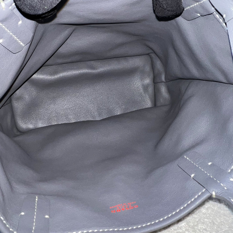 [Brand New - June 2025] Goyard Mini Anjou in Grey Goyardine Canvas and Leather (Including Universal Bag Clip)