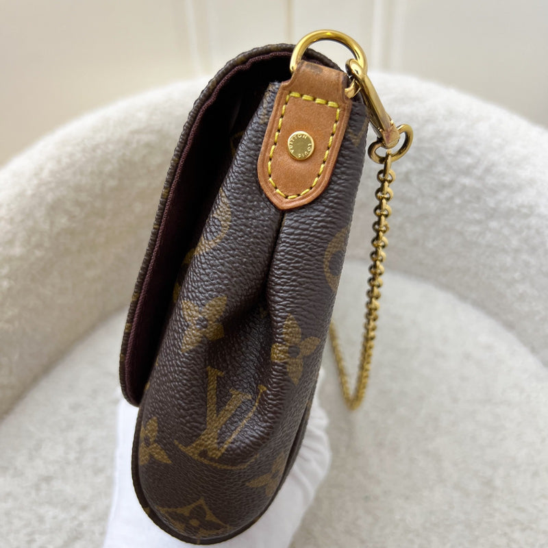 LV Favorite Pochette MM in Monogram Canvas and GHW (Model: M40718)