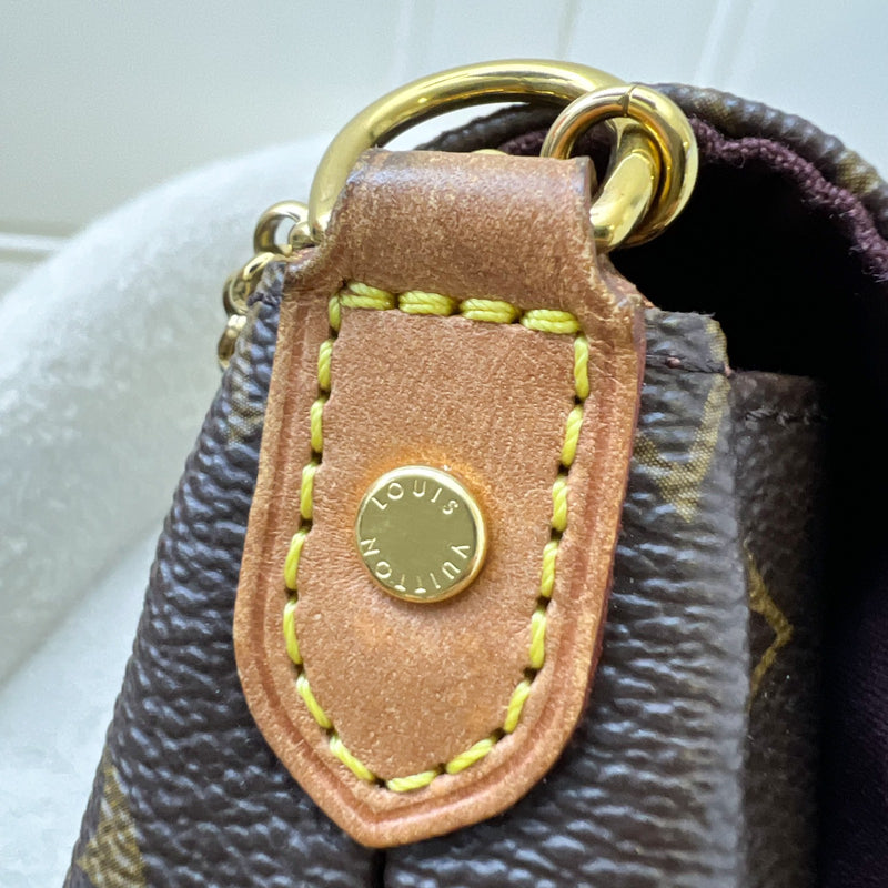 LV Favorite Pochette MM in Monogram Canvas and GHW (Model: M40718)
