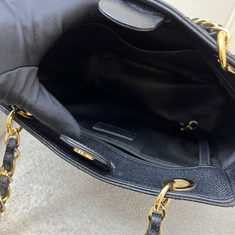 [Like New - With Receipt] Chanel Petite Shopping Tote PST in Black Caviar and GHW (Model: A50994)