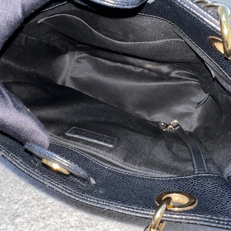 [Like New - With Receipt] Chanel Petite Shopping Tote PST in Black Caviar and GHW (Model: A50994)