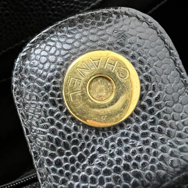 [Like New - With Receipt] Chanel Petite Shopping Tote PST in Black Caviar and GHW (Model: A50994)