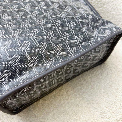 [Brand New - June 2025] Goyard Mini Anjou in Grey Goyardine Canvas and Leather (Including Universal Bag Clip)