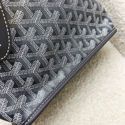 [Brand New - June 2025] Goyard Mini Anjou in Grey Goyardine Canvas and Leather (Including Universal Bag Clip)