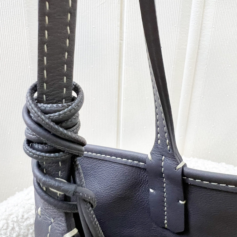 [Brand New - June 2025] Goyard Mini Anjou in Grey Goyardine Canvas and Leather (Including Universal Bag Clip)