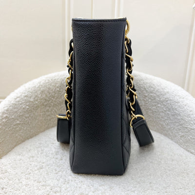 [Like New - With Receipt] Chanel Petite Shopping Tote PST in Black Caviar and GHW (Model: A50994)