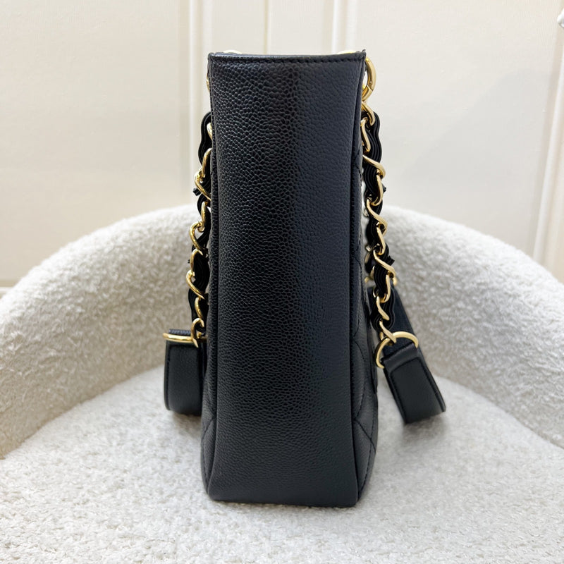[Like New - With Receipt] Chanel Petite Shopping Tote PST in Black Caviar and GHW (Model: A50994)