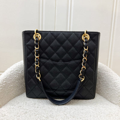 [Like New - With Receipt] Chanel Petite Shopping Tote PST in Black Caviar and GHW (Model: A50994)