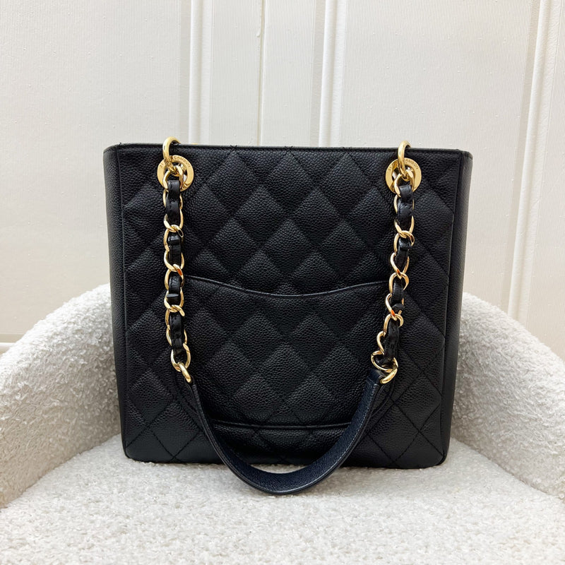 [Like New - With Receipt] Chanel Petite Shopping Tote PST in Black Caviar and GHW (Model: A50994)