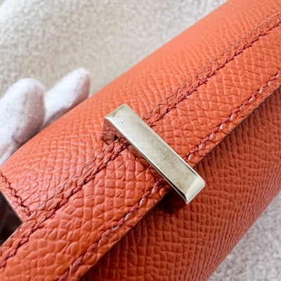 Hermes Mini Constance 18 in Terre Battue Epsom Leather and Rose Confetti Enamel Lock