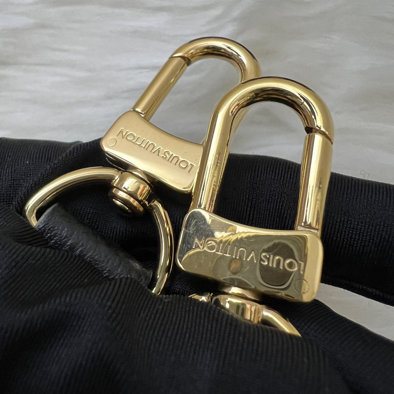 LV Onthego PM Tote in Bicolor Black and Beige Giant Monogram Empreinte Leather and GHW (Model: M45659)