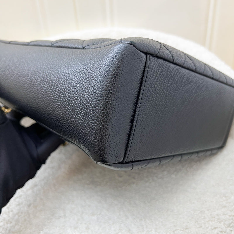 [Like New - With Receipt] Chanel Petite Shopping Tote PST in Black Caviar and GHW (Model: A50994)