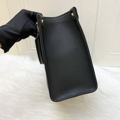 LV Onthego PM Tote in Bicolor Black and Beige Giant Monogram Empreinte Leather and GHW (Model: M45659)