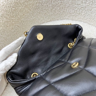 Saint Laurent YSL Toy Puffer Shoulder Bag in Black Lambskin and GHW