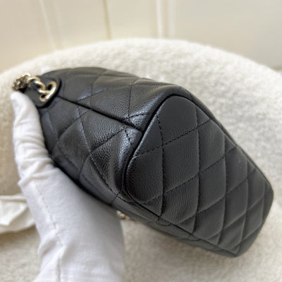 Chanel Classic Quilted Hobo Clutch on Chain in Black Caviar and LGHW (Model: AP4386)