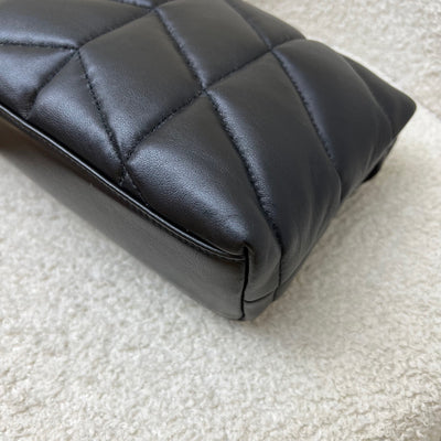 Saint Laurent YSL Toy Puffer Shoulder Bag in Black Lambskin and GHW