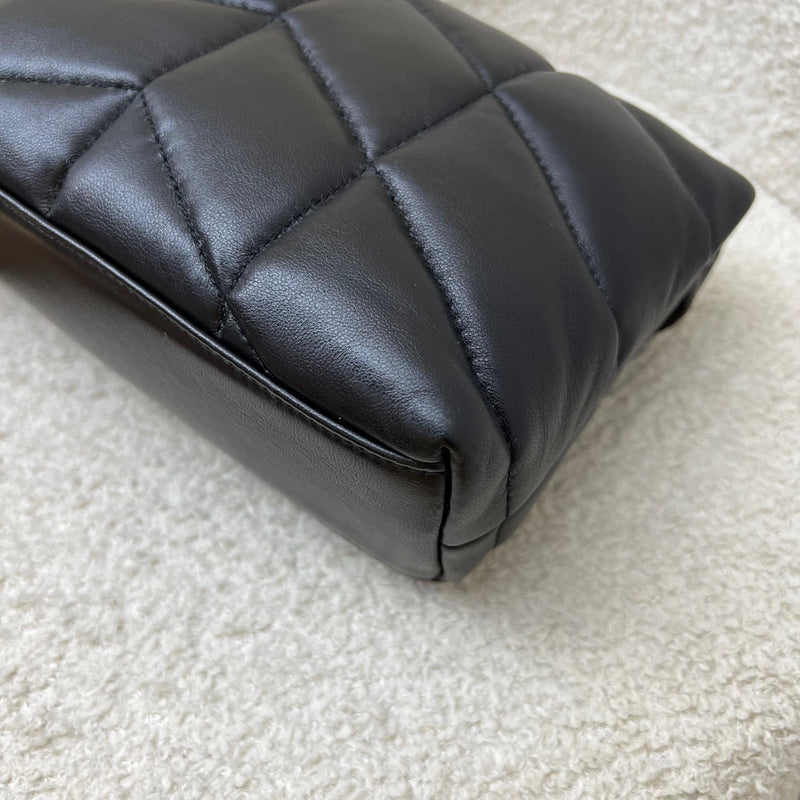 Saint Laurent YSL Toy Puffer Shoulder Bag in Black Lambskin and GHW
