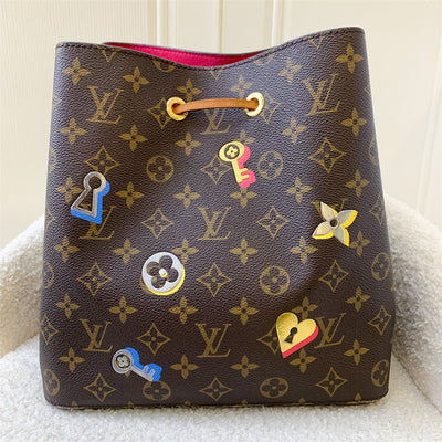 LV Neonoe MM in Limited Edition Love Lock Monogram Canvas and GHW