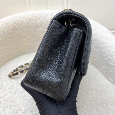 Chanel Classic Mini Rectangle Flap in Black Caviar and GHW